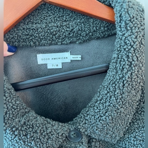 Good American Cozy Contour Faux Shearling Jacket NWT - Picture 7 of 16